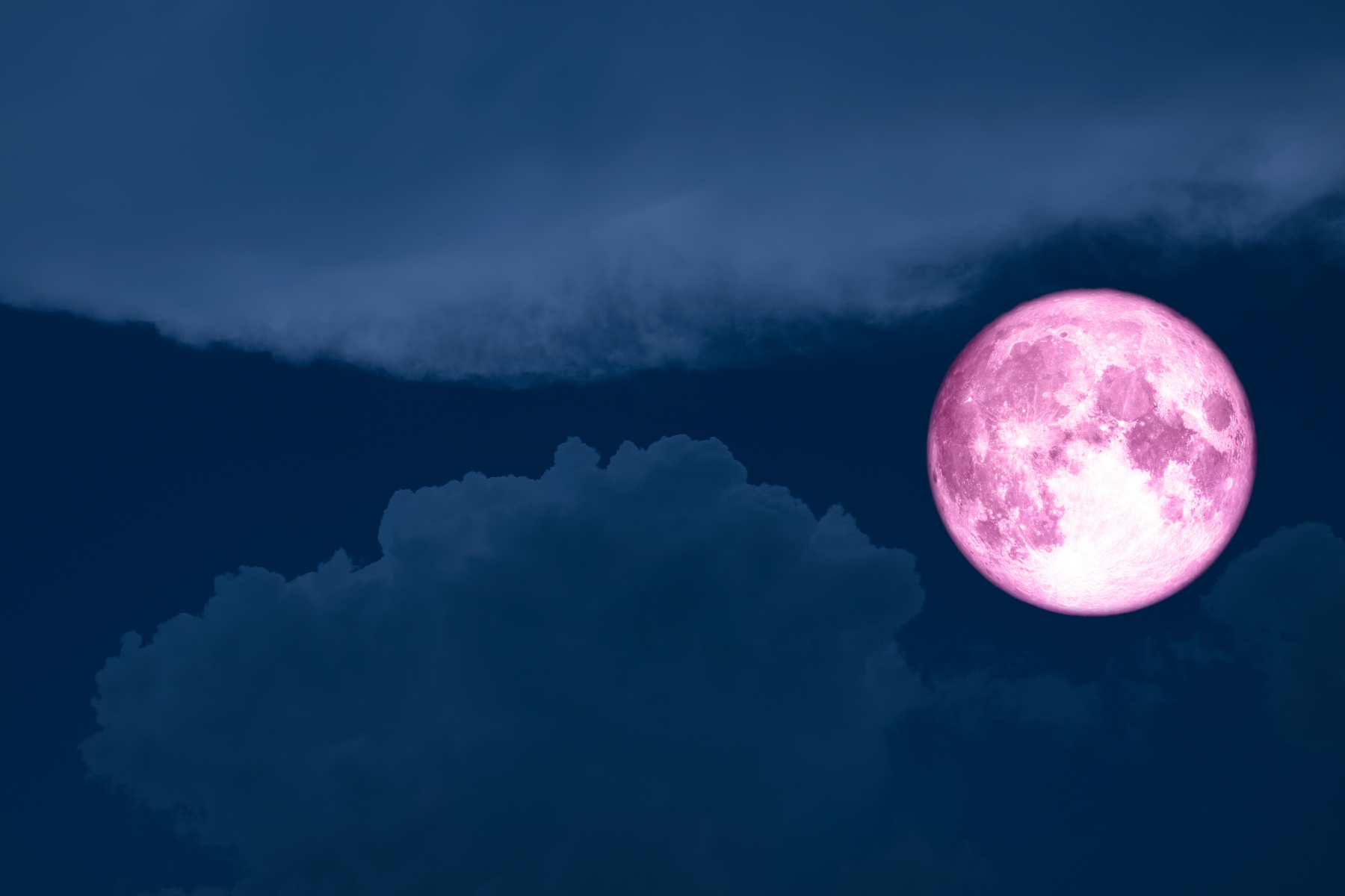 Pleine lune rose