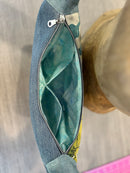 Sac demi-lune fleurs d'eau