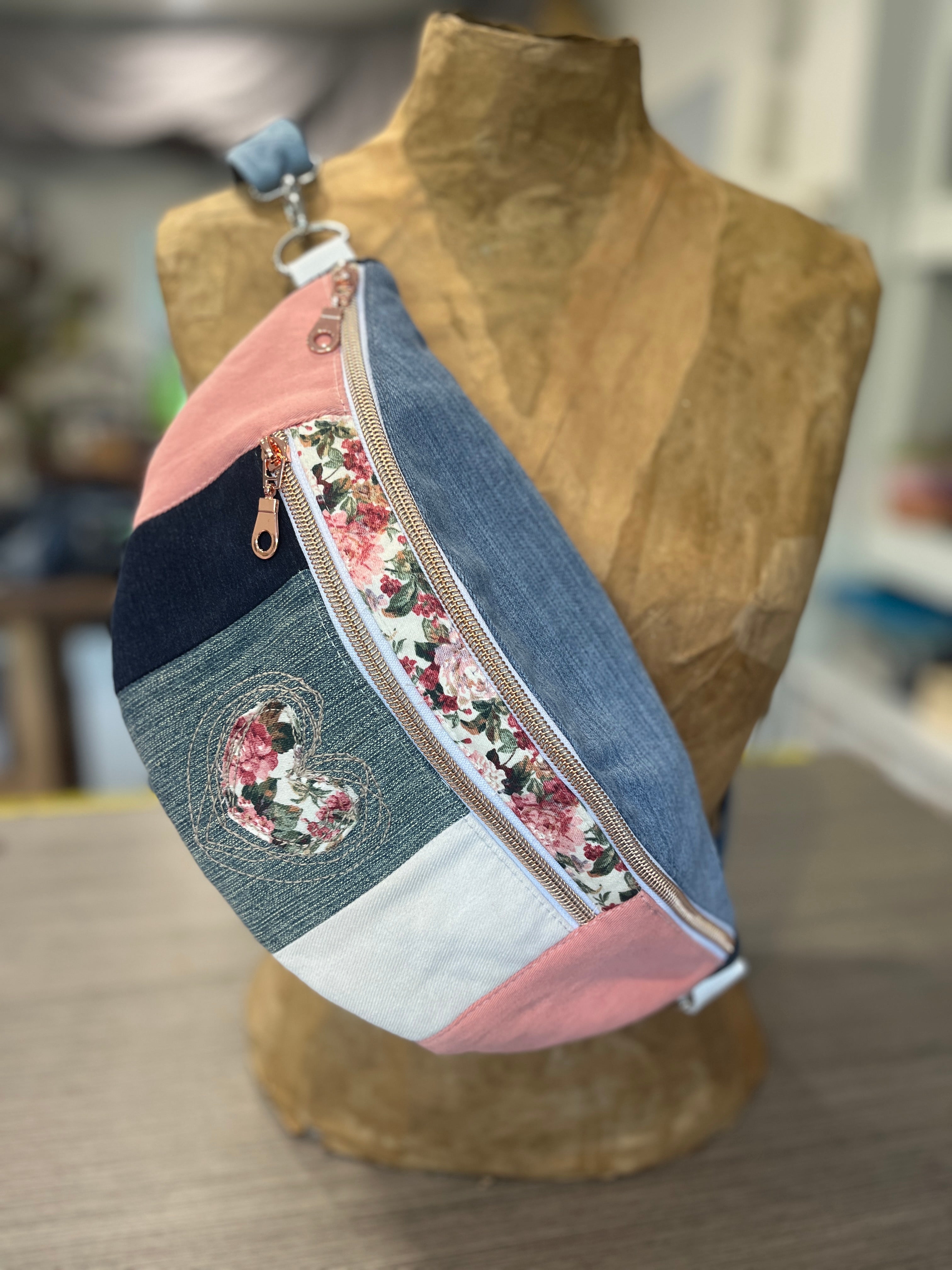 Sac banane dégradé fleurit