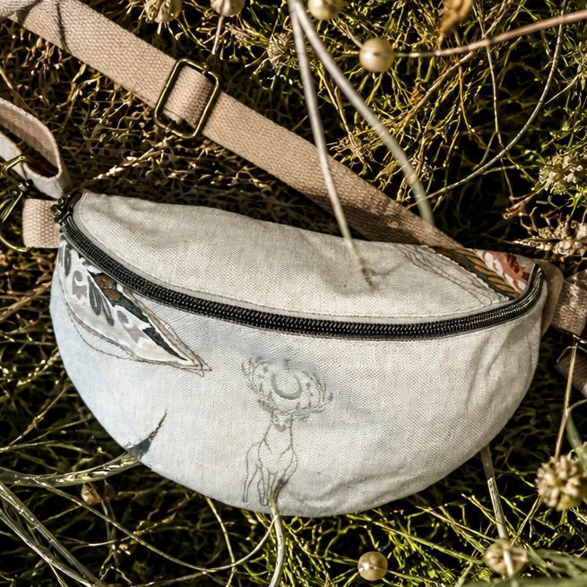 Sac banane cerf et feuilles