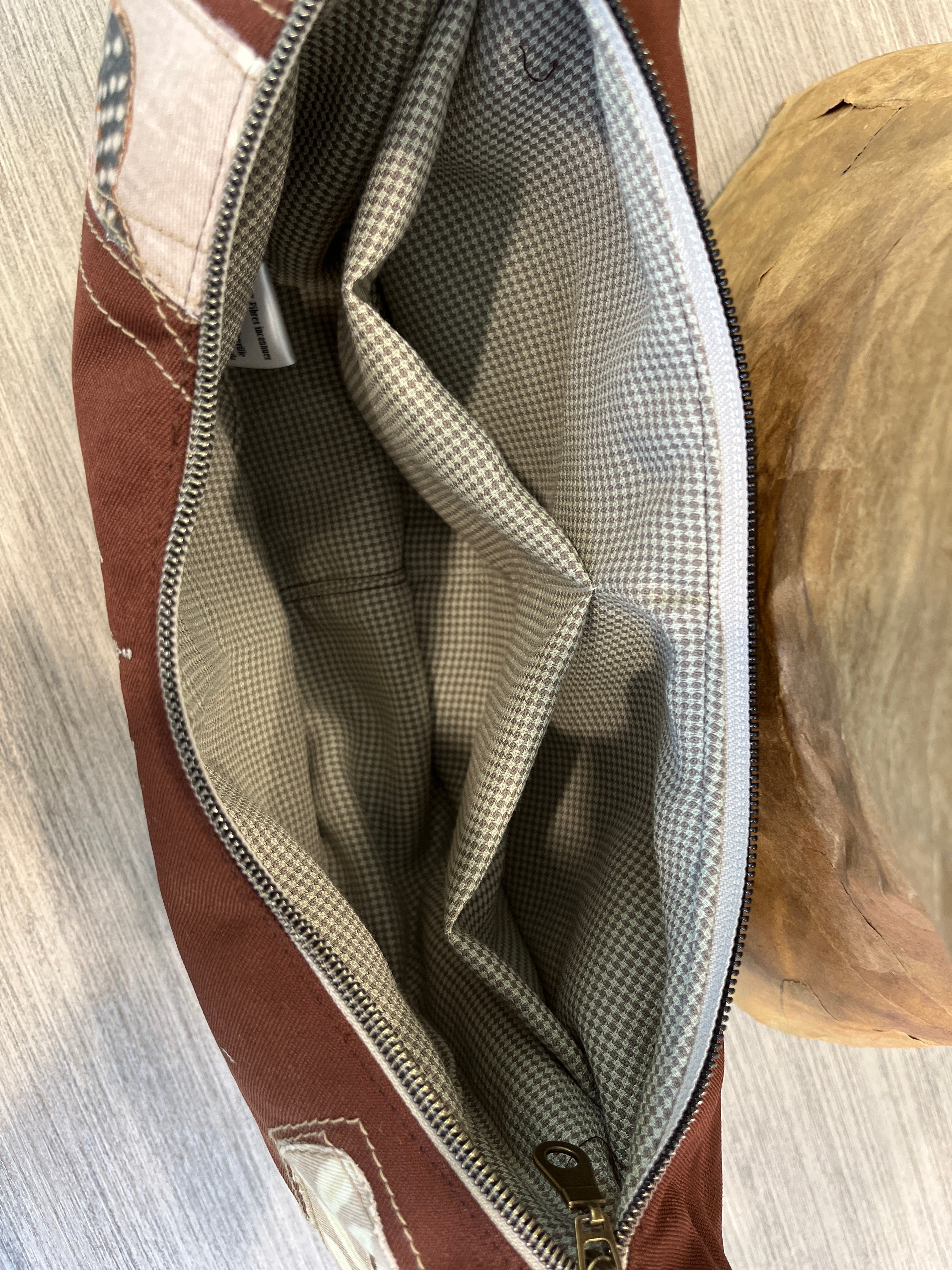 Sac demi-lune cerf et feuilles