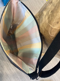Sac messager à rabat interchangeable gris