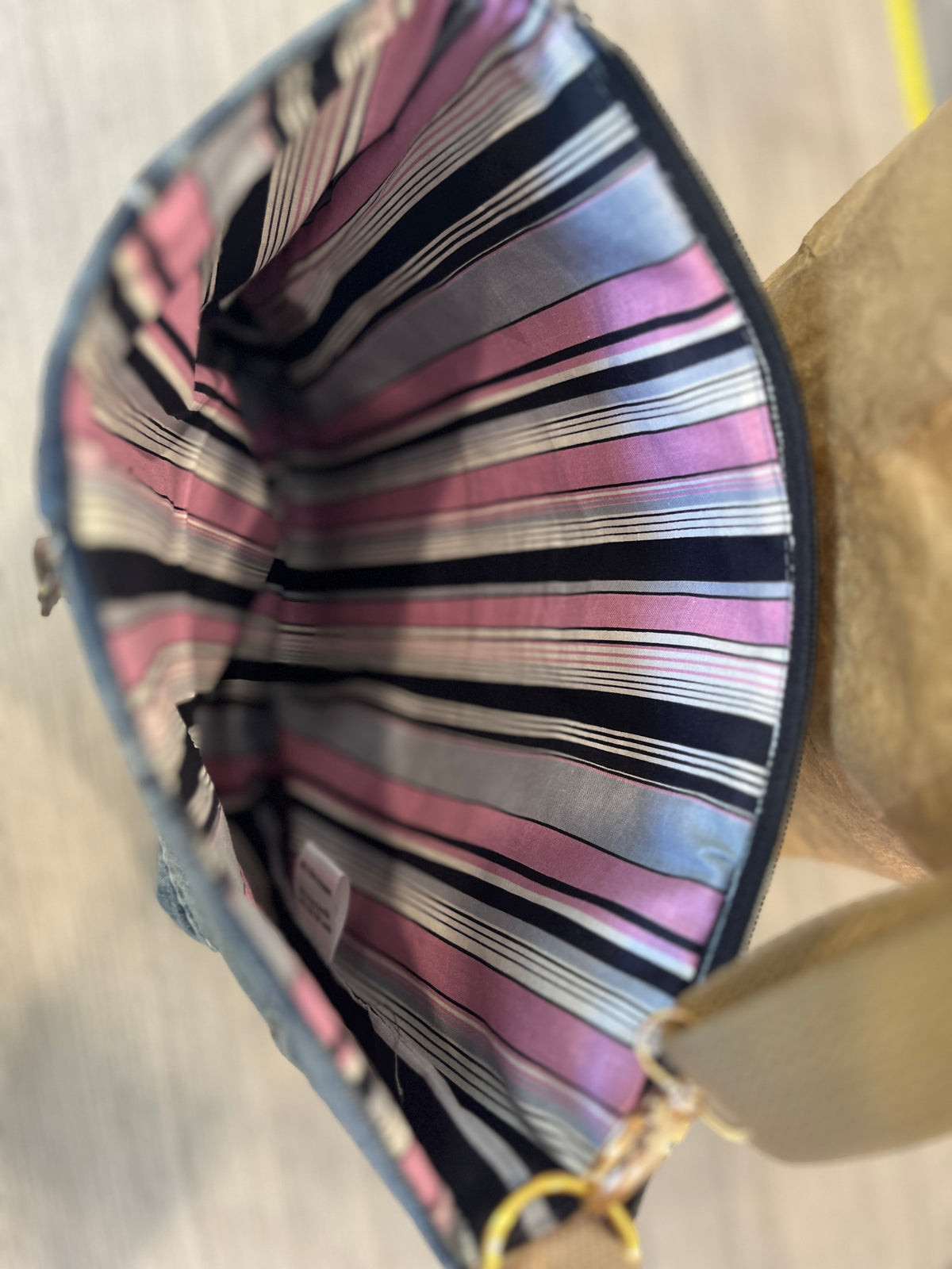 Sac messager à rabat interchangeable jeans caractère
