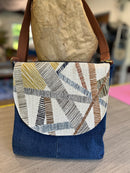 Sac messager à rabat interchangeable jeans foncé