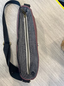Sac à main rabat interchangeable aubergine