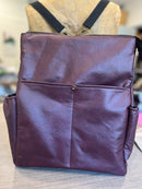 Sac à dos à rabat interchangeable aubergine