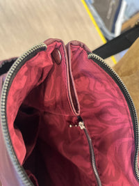 Sac à dos à rabat interchangeable aubergine