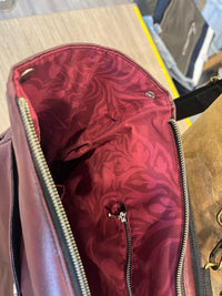 Sac à dos à rabat interchangeable aubergine