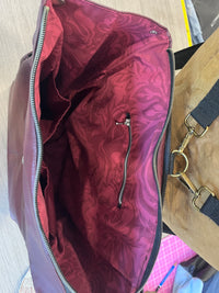 Sac à dos à rabat interchangeable aubergine