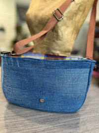Sac à main à rabat interchangeable jeans indémodable