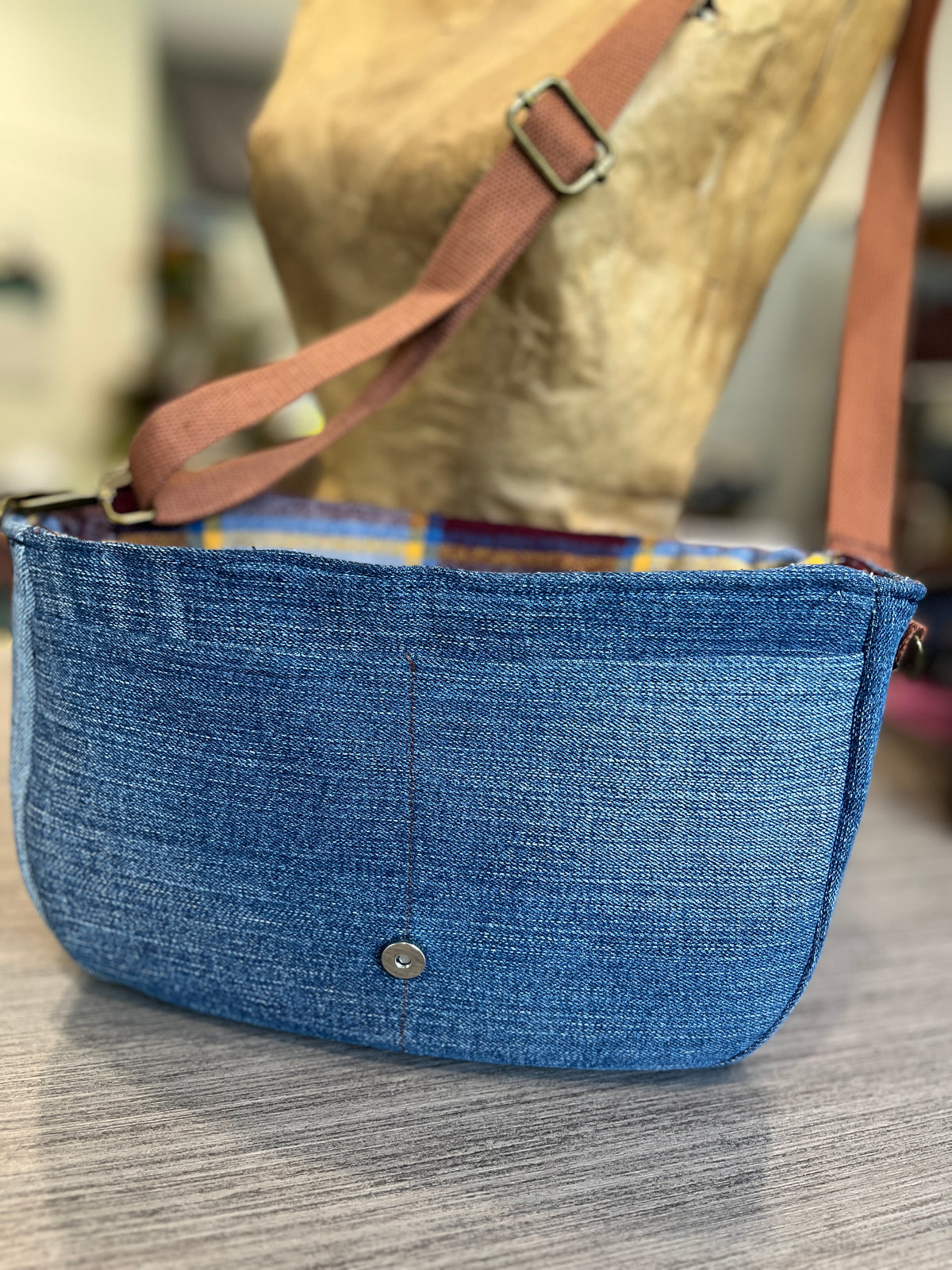 Sac à main à rabat interchangeable jeans indémodable
