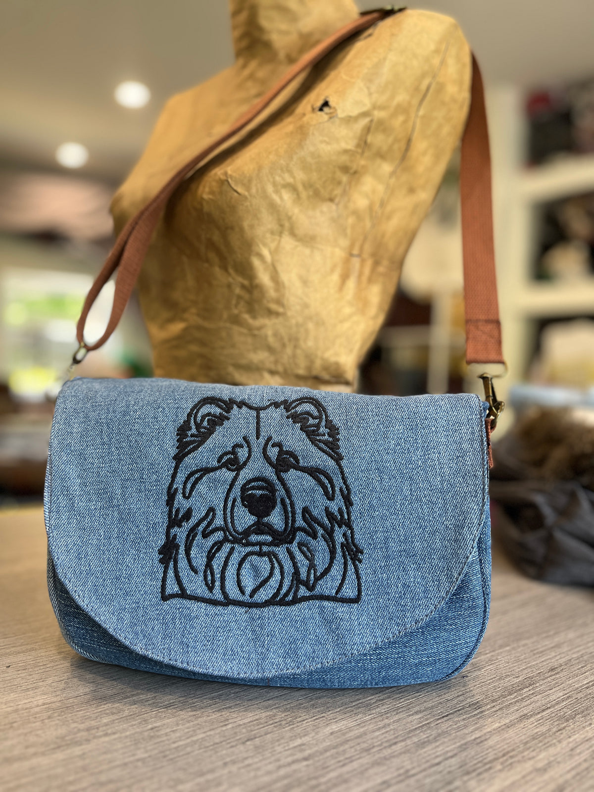 Sac à main à rabat interchangeable jeans indémodable