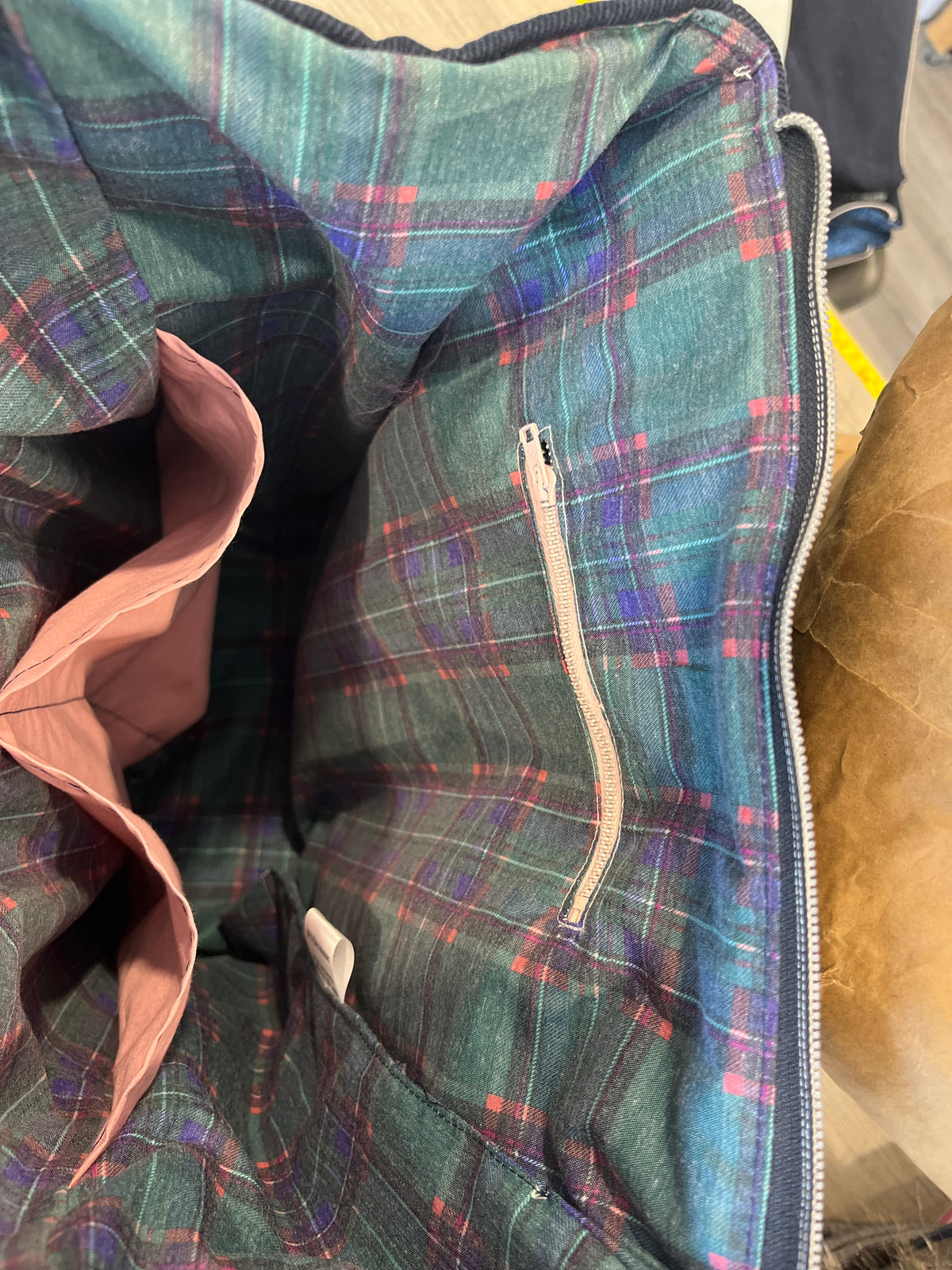 Sac à dos rabat interchangeables chevrons de jeans