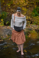 Sac demi-lune jeans noir