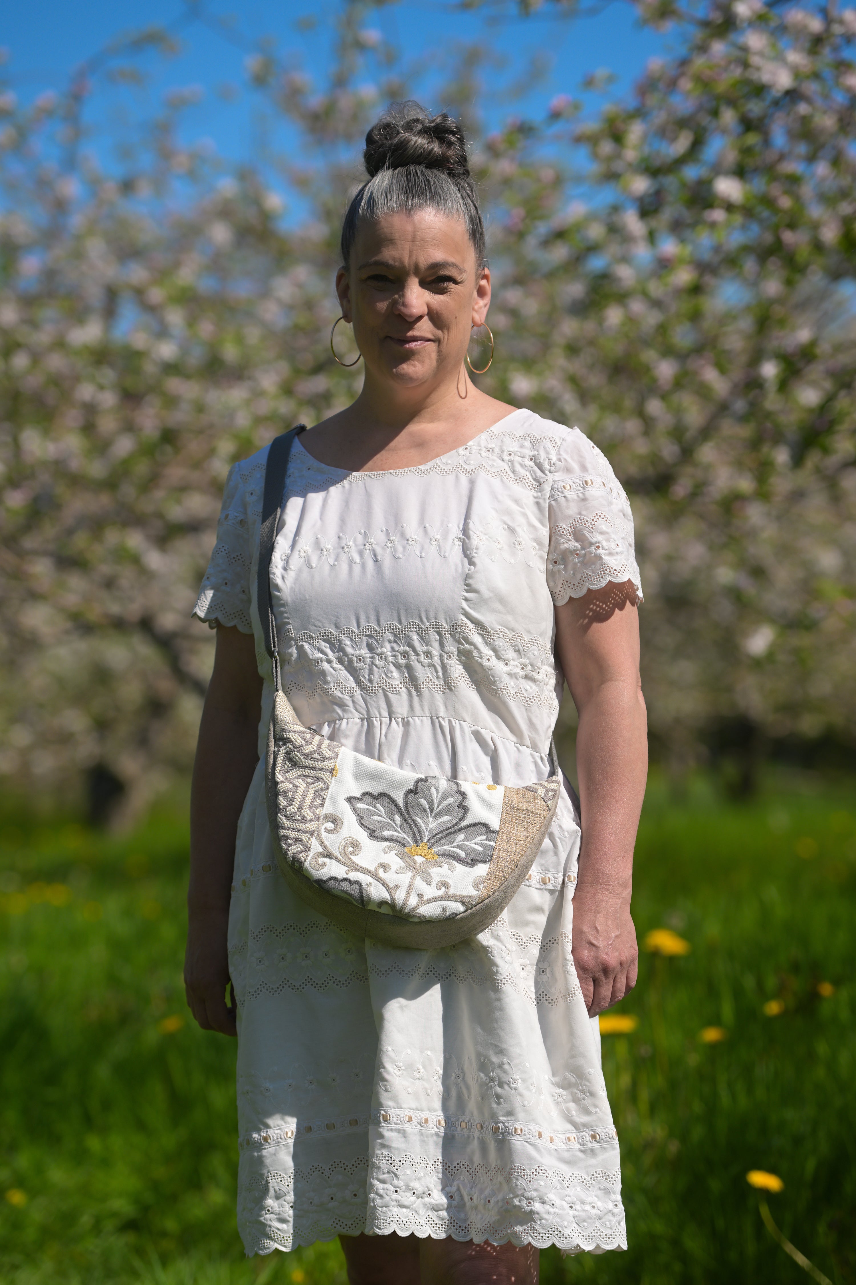Sac demi-lune feuilles de chênes