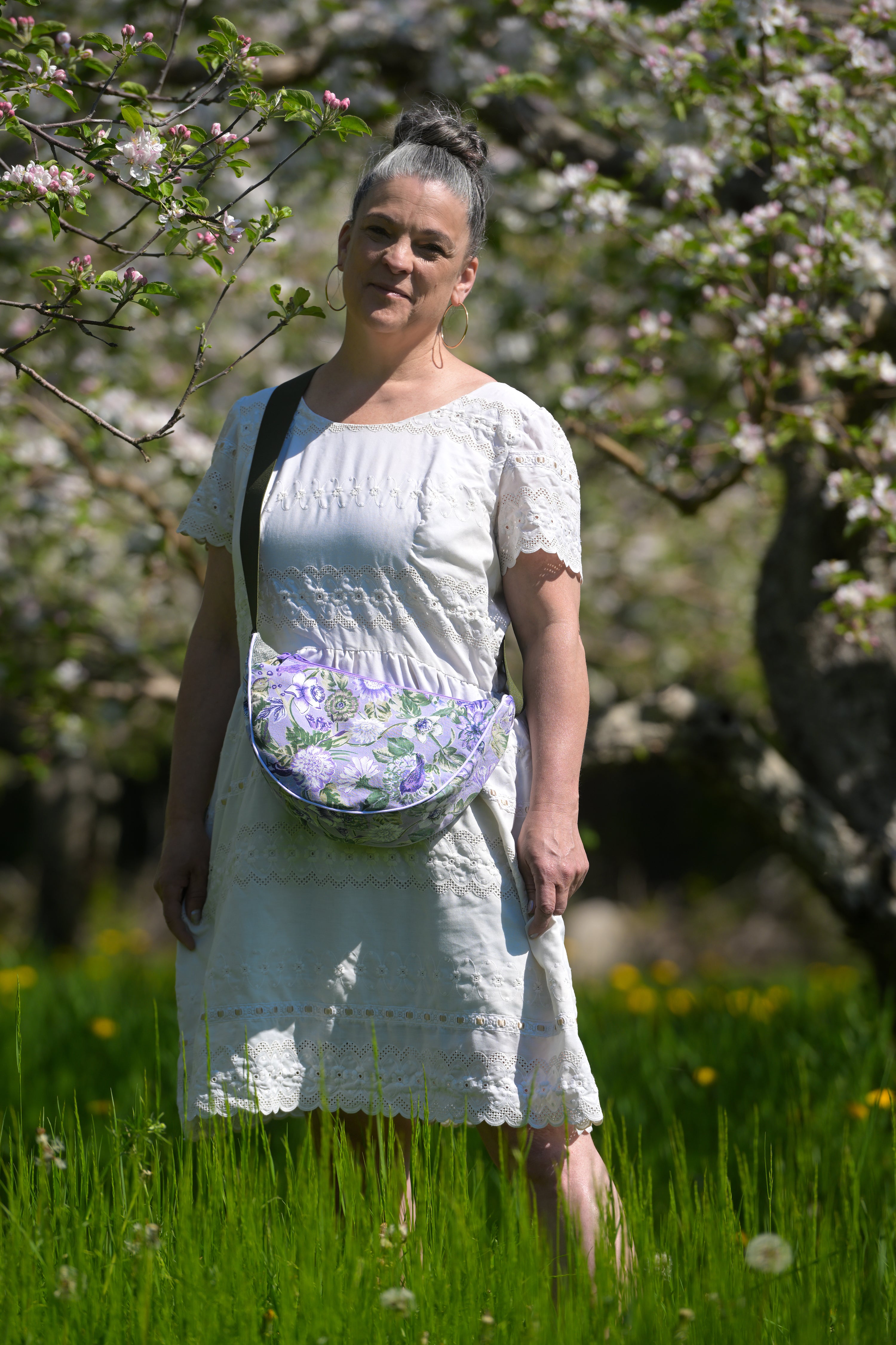 Sac demi-lune le temps des lilas